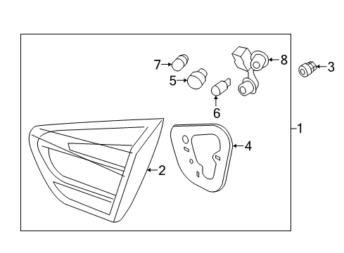 2013 Kia Rio Backup Lamps Pad-Rear Combination Lamp Inside Diagram for 924531W010