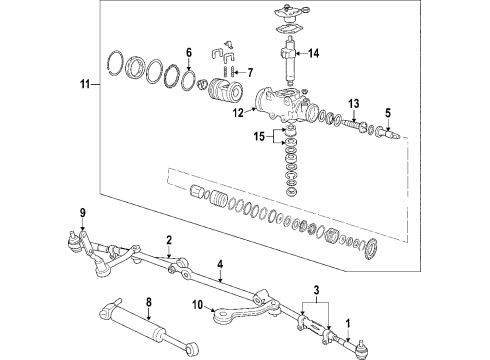 1984 Cadillac Fleetwood P/S Pump & Hoses, Steering Column, Steering Gear & Linkage Rod Kit, Steering Linkage Outer Tie Diagram for 7834290