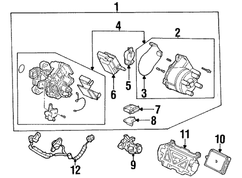 1997 Acura CL Ignition System Gasket (1) Diagram for 30132-P0A-A01