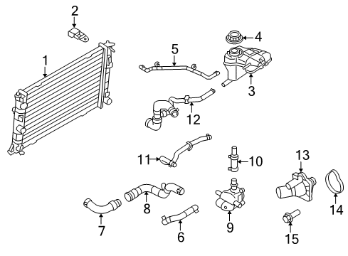 2010 Mercury Milan Cooling System - Hybrid Component Inverter Cooler Diagram for AE5Z-8005-D