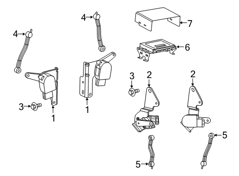 2014 Ram 1500 Ride Control Cover-Module Diagram for 68184593AB