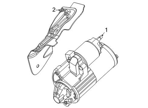 2022 Jeep Grand Wagoneer Starter ENGINE Diagram for 68498776AA