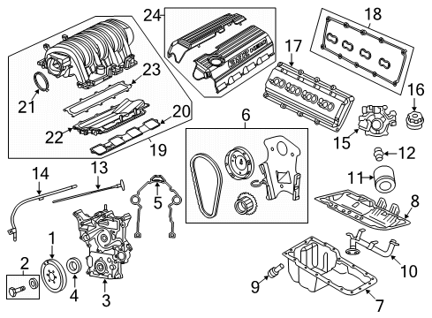 2020 Dodge Challenger Supercharger T/Body Diagram for 05184349AE