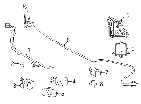 2021 Lexus LS500h Parking Aid Chamber Assembly, PEDESTRAIN Diagram for 52620-50010