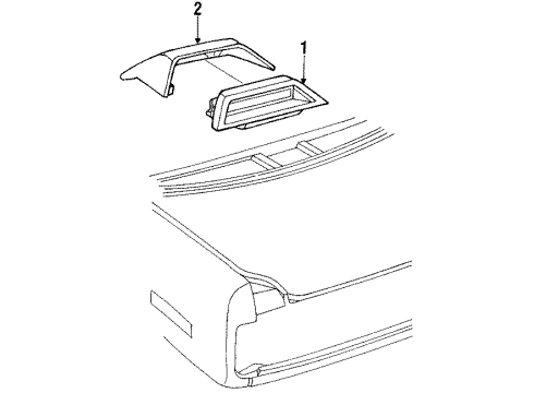 1994 Buick Regal High Mount Lamps Lamp Asm-High Mount Stop Diagram for 16509133