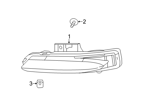 2015 Buick Enclave Park Lamps Park Lamp Assembly Diagram for 20956919