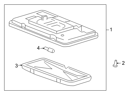2001 Acura NSX Overhead Console Screw-Washer (5X16) Diagram for 93891-05016-00
