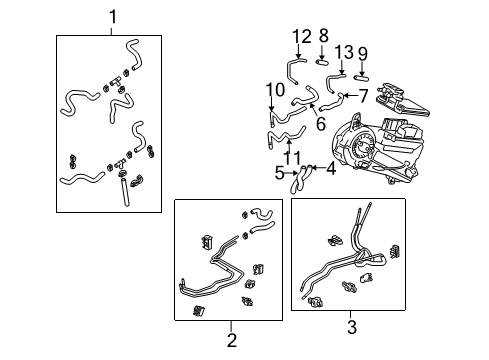 2010 Toyota Sienna Hoses & Pipes Heater Hose Diagram for 87245-08231