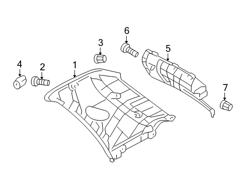 2010 Kia Sportage Interior Trim - Quarter Panels Trim Assembly-'C' Pillar Diagram for 858501F000EZ