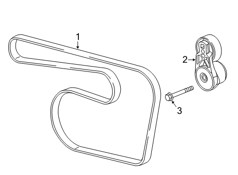 2018 Chevrolet Cruze Belts & Pulleys Idler Pulley Diagram for 12653577