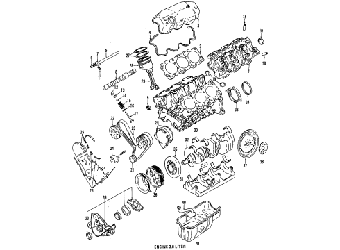 1990 Dodge Spirit Engine Parts, Mounts, Cylinder Head & Valves, Camshaft & Timing, Oil Pan, Oil Pump, Balance Shafts, Crankshaft & Bearings, Pistons, Rings & Bearings Bracket-Engine Mount Diagram for 5272119