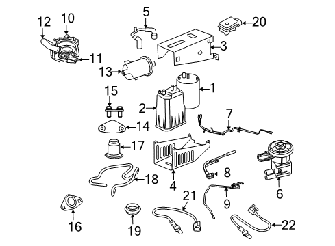 2005 Dodge Ram 3500 Powertrain Control Hose-Leak Detection Pump To CANI Diagram for 52102793AA