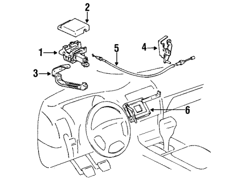 1997 Toyota Corolla Cruise Control System Module Diagram for 88240-12170