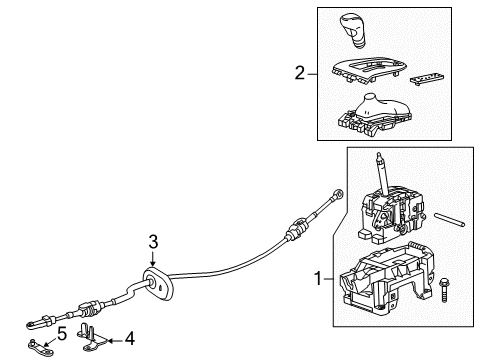 2016 Buick Verano Automatic Transmission Control Cable Bracket Diagram for 13268058