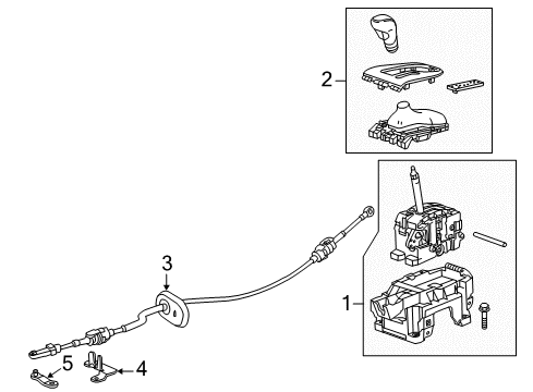 2016 Buick Verano Automatic Transmission Shift Control Cable Diagram for 23273605