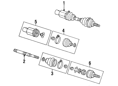 1992 Dodge Monaco Axle Shaft - Front Boot Front PROPELLOR Shaft Diagram for 83504576
