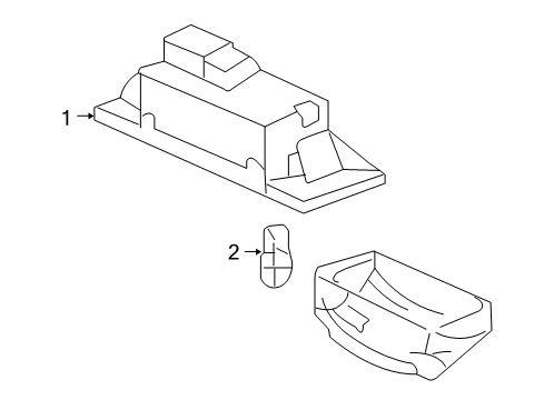 2005 Honda Odyssey License Lamps Housing Diagram for 34101-SHJ-A01