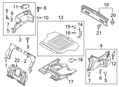 2018 Kia Optima Interior Trim - Rear Body Washer-Plain Diagram for 13510-03003
