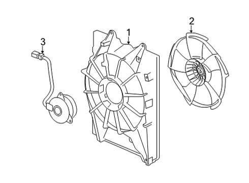 2022 Acura MDX Cooling Fan MOTOR, COOLING FAN Diagram for 19030-61A-A01