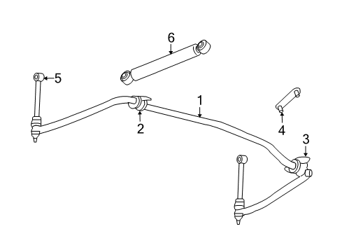 2006 Dodge Ram 1500 Stabilizer Bar & Components - Rear Link-SWAY ELIMINATOR Diagram for 5290373AA