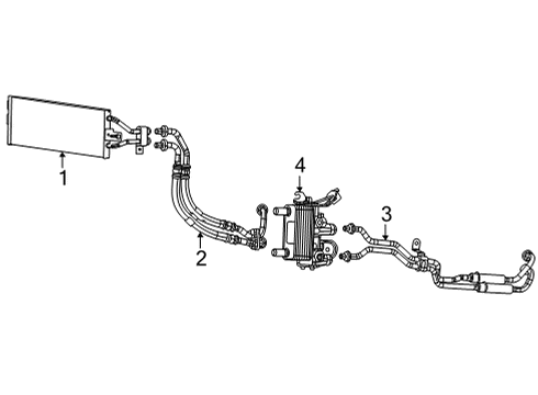 2021 Jeep Grand Cherokee L Oil Cooler OIL COOLER PRESSURE AND RET Diagram for 68379508AB
