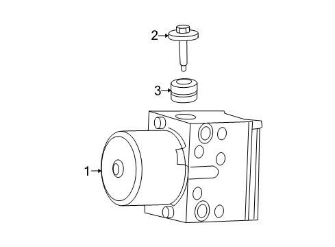 2007 Dodge Dakota ABS Components Anti-Lock Brake Module Diagram for 52010404AS