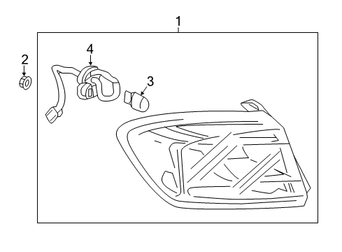 2017 Chevrolet Cruze Bulbs Tail Lamp Assembly Diagram for 84078120