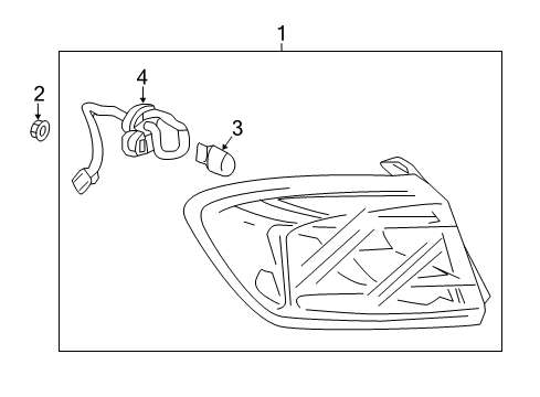 2018 Chevrolet Cruze Tail Lamps Tail Lamp Assembly Diagram for 84332799