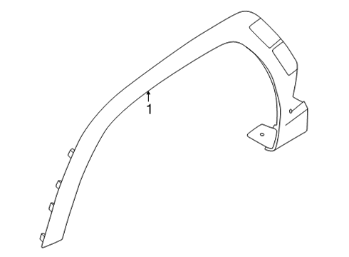 2022 Hyundai Tucson Exterior Trim - Fender GARNISH ASSY-FNDR SIDE, LH Diagram for 87711-N9000-CA