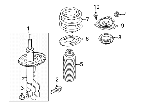 2014 Nissan Pathfinder Struts & Components - Front STRUT Kit Front LH Diagram for E4303-9NH0B