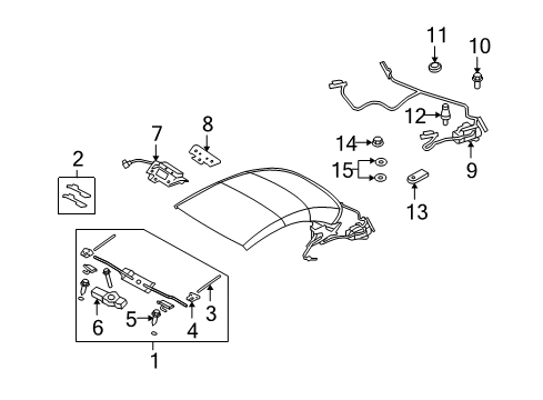 2009 Infiniti G37 Convertible Top SHIM Diagram for 970D2-JJ50A