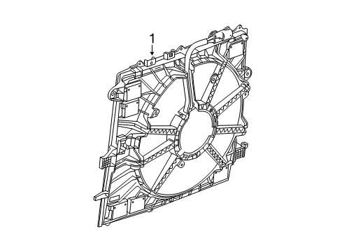 2021 Chevrolet Camaro Cooling System, Radiator, Water Pump, Cooling Fan Fan Assembly Diagram for 84798306