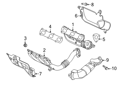 2016 Jeep Grand Cherokee Exhaust Manifold Shield-Heat Diagram for 68229383AA