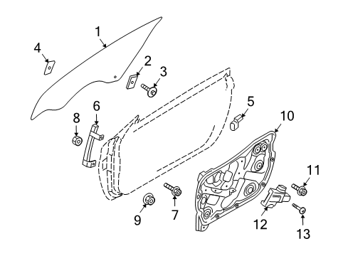 2014 Hyundai Genesis Coupe Door & Components Bolt-Flange(8*65) Diagram for 11403-08141