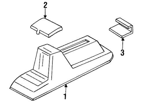 1986 Honda Civic Mini Console Console, RR. *B49L* (FAIR BLUE) Diagram for 77703-SB3-000ZF