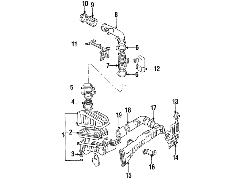 1995 Geo Tracker Filters Oil Filter Diagram for 25014441