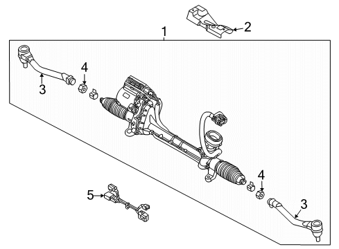 2017 Kia Sedona Steering Column & Wheel, Steering Gear & Linkage Heat Protector Assembly Diagram for 57280A9500