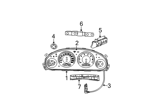 2002 Dodge Grand Caravan Switches Cluster-Instrument Panel Diagram for 4685742AI