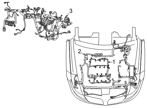 2010 Lincoln MKS Wiring Harness Engine Harness Diagram for AU5Z-12A581-CA