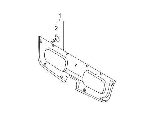 2009 Hyundai Accent Interior Trim - Trunk Lid Trim Assembly-Trunk Lid Diagram for 81752-1E000