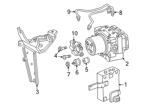 1998 Acura RL Hydraulic System Valve Assembly, Proportioning Diagram for 46210-SZ3-013