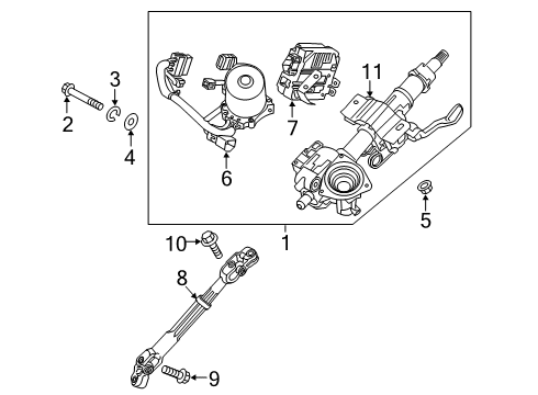 2020 Kia Optima Steering Column & Wheel, Steering Gear & Linkage Controller Assembly-MDPS Diagram for 56340A8510