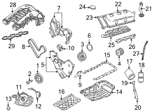 2007 Dodge Magnum Engine Parts, Mounts, Cylinder Head & Valves, Camshaft & Timing, Oil Pan, Oil Pump, Crankshaft & Bearings, Pistons, Rings & Bearings Indicator-Engine Oil Level Diagram for 4792965AA