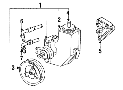 2002 Dodge Viper P/S Pump & Hoses, Steering Gear & Linkage Line-Power Steering Pressure Diagram for 4848104