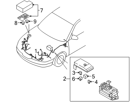 2006 Kia Amanti Wiring Harness Relay Assembly Diagram for 952303A300