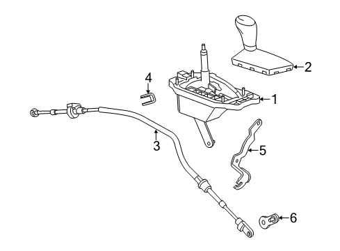 2014 Chevrolet Corvette Gear Shift Control - AT Control Cable Bracket Diagram for 22818877