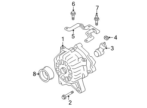 2004 Ford F-150 Alternator Insulator Diagram for 1L5Z-10329-AA