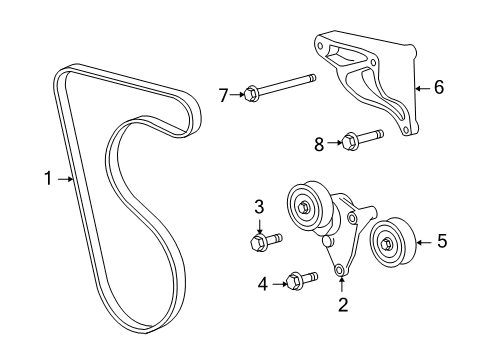 2013 Chevrolet Silverado 1500 Belts & Pulleys Serpentine Belt Diagram for 12637203