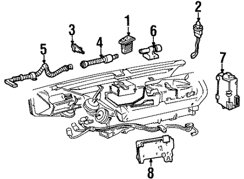 1997 Cadillac Eldorado A/C & Heater Control Units Heater & Air Conditioner Control Assembly (Remanufacture) Diagram for 16238088