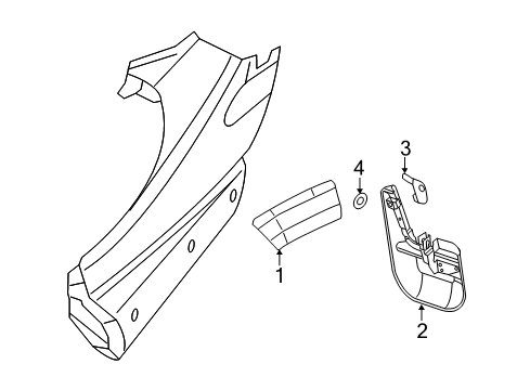 2018 Ram ProMaster 2500 Exterior Trim - Fender Molding-Wheel Opening Flare Diagram for 5NP38LAHAA